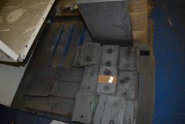 *~250 Assorted Pre-Drilled Steel Plates