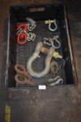 *Plastic Crate Containing Assorted Bow and Other Shackles