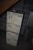 *Four Drawer Foolscap Filing Cabinet Containing Assorted Welding Screens, PPE, etc.