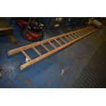 *21 Tread Wooden Ladders 5.5m long