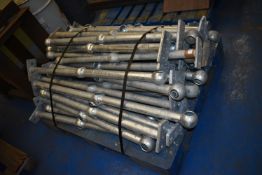 *~35 110cm Galvanised Fence Rail Support Posts