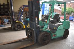 *Mitsubishi Grendia Diesel Low 3 Stage Mast Forklift Model FD30NT, DoM 6th 2019, 695.8 Hours (