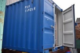 *8ft x 7ft 9.96m³ Steel Container with ISO Locks Serial No. PSSU1169254 (contents not included)