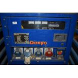 *Denyo Generator DCA15ESK D1703 with Three Blue and One Red Outlets in Stillage 3ft x 58” x70”