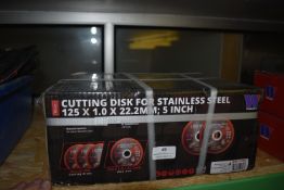 *Case of 500 Stainless Steel 125x1x22.2mm Cutting Discs