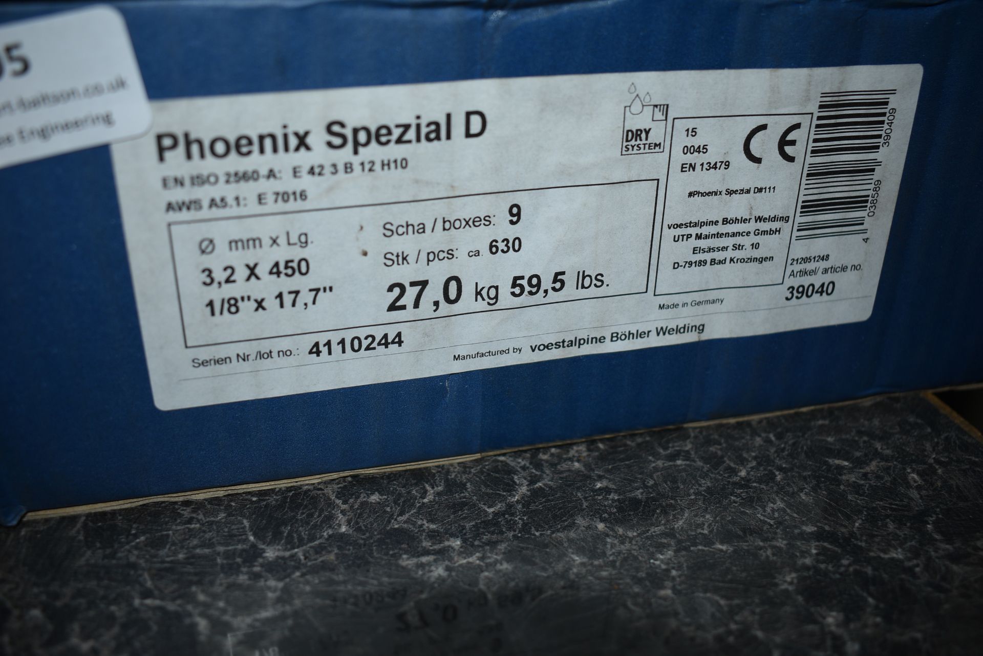*27kg of Phoenix Special D 3.2x450 Electrodes