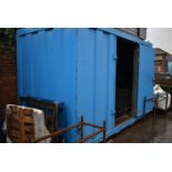 *Steel Site Security Cabin with Lifting Eyes, Forklift Tine Slots, and Single Side Door 12ft x 6ft