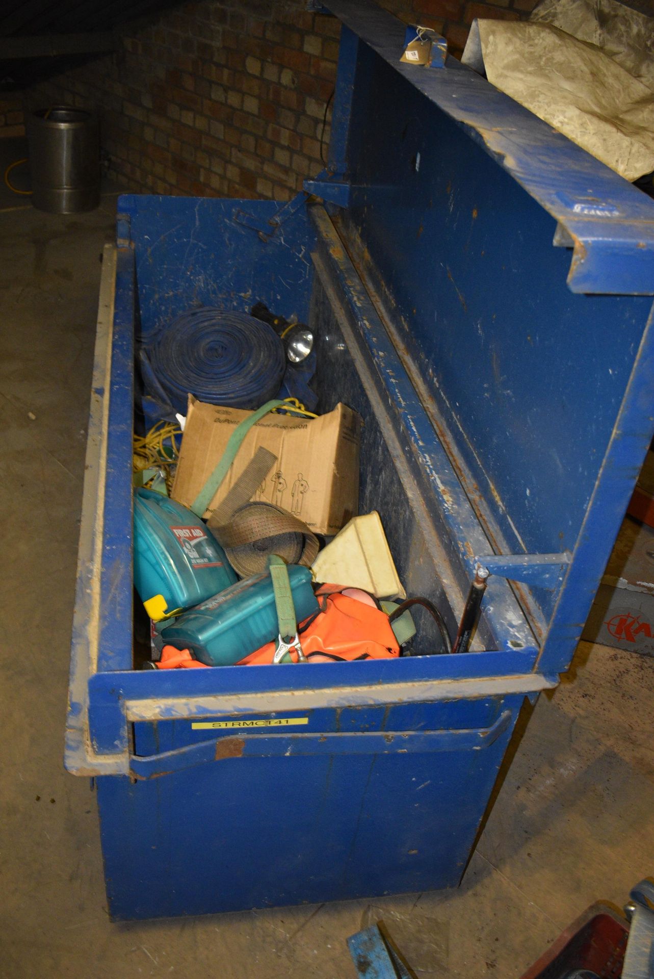 *Large Tool Storage Box Containing Delivery Hose, PPE, First Aid Kits, Respirator, etc.