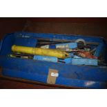 *Blue Toolbox Containing Assorted Drill Bits etc.