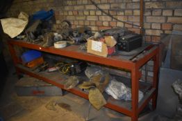 *Engineers Workbench Containing Floodlamps, Cutting Torches, Toolboxes, etc.