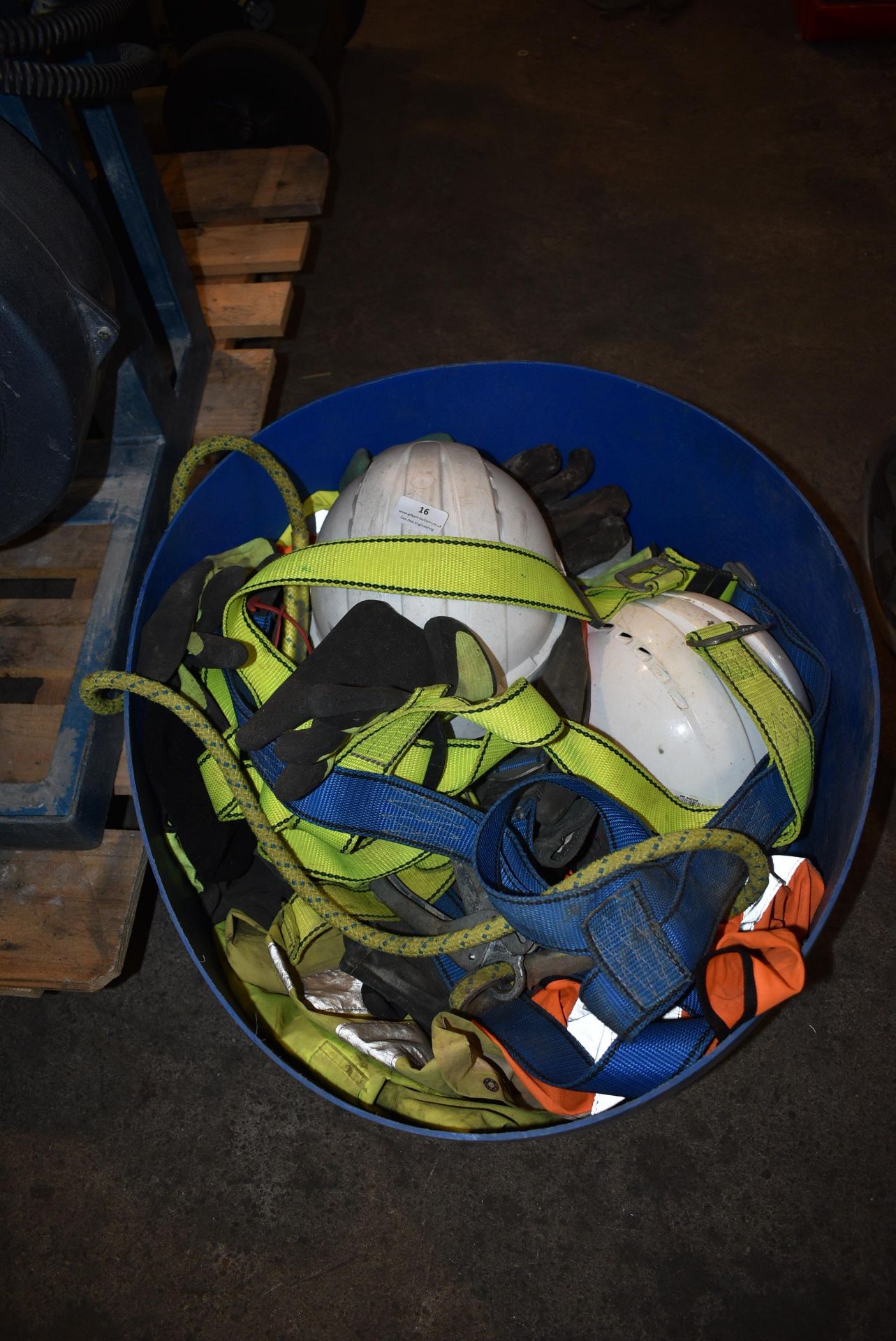 *Plastic Box Containing Assorted PPE Including Working at Height Harness, etc.