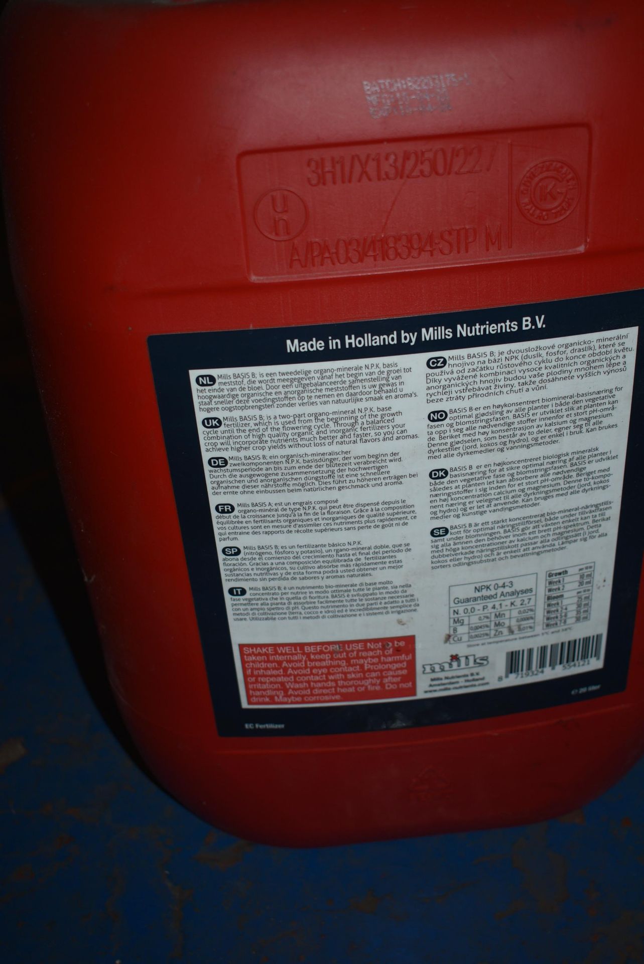 *20L of Mills Hardwater Solution Part B - Image 2 of 2