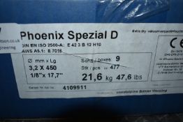 *Box of Nine Packs of Phoenix Special D 3.2x450 Electrodes