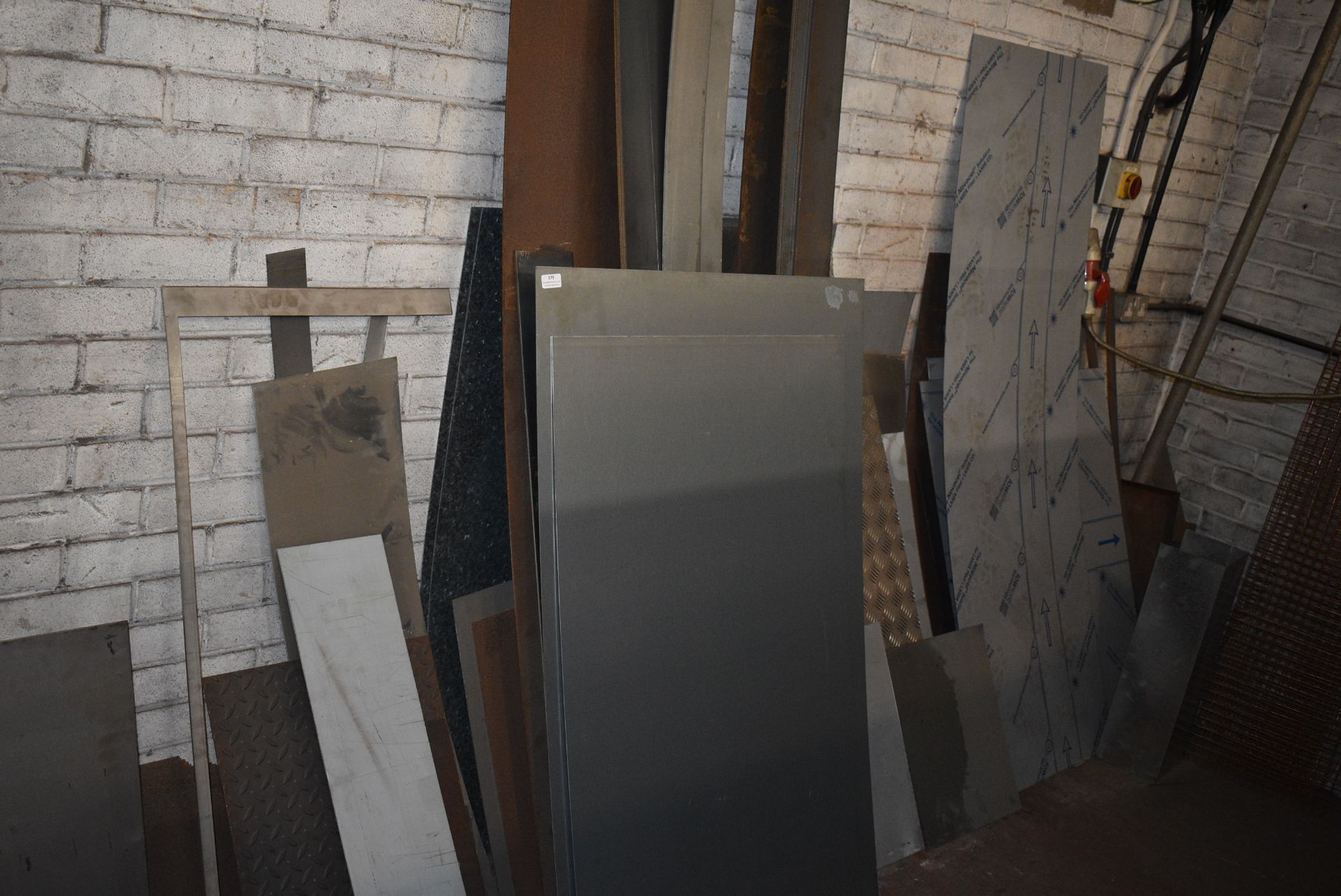 *Assorted Cut Sheet Material (situated behind lot 1) to Include Aluminium Checker Plate, Steel