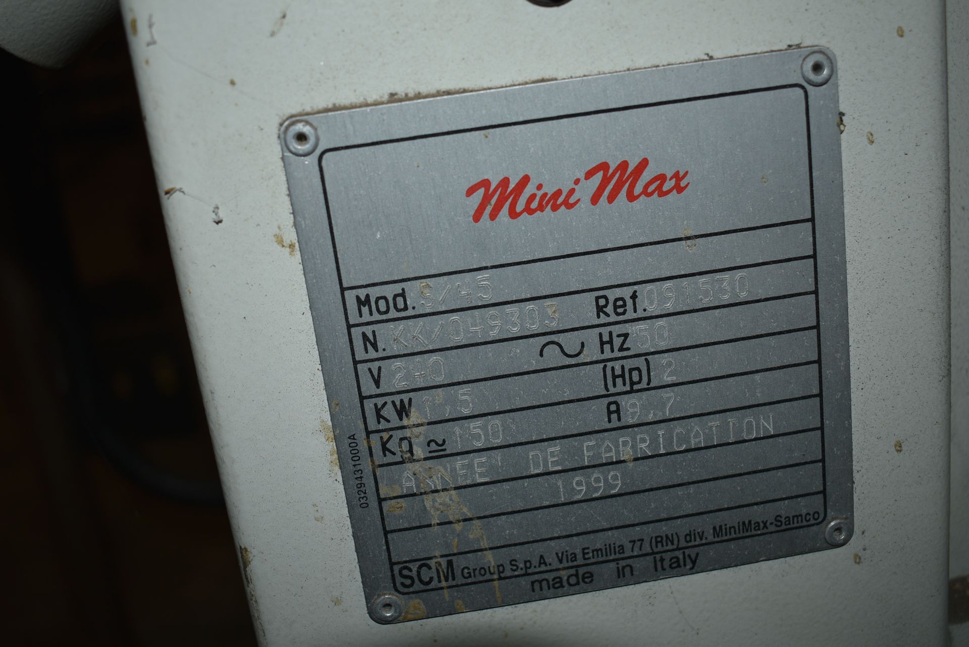 *Mini Max S45 Single Phase Band Saw - Image 3 of 3