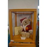 Steiff Noel Christmas Bear with Display Case