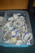 Wedgwood Willow Pattern, Coalport Indian Tree, and