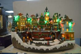 *Animated Christmas Village with Music and LED Lig
