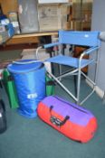 Camping Equipment Including Folding Chair, Sleepin