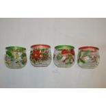 *Four Glass Christmas Jars