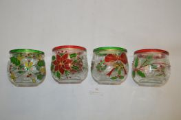 *Four Glass Christmas Jars