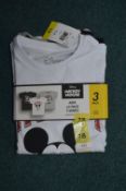 Three Disney Mickey Mouse Kid's T-Shirts Size: 7-8