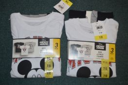 Disney Mickey Mouse Kid's T-Shirt 2x 3pk Size: 7-8