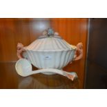 Fitz & Floyd Seahorse and Shell Tureen with Ladle