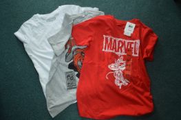 Three Marvel Kid's T-Shirts Size: 9-11 years