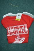 Three Marvel Kid's T-Shirts Size: 7-8 years