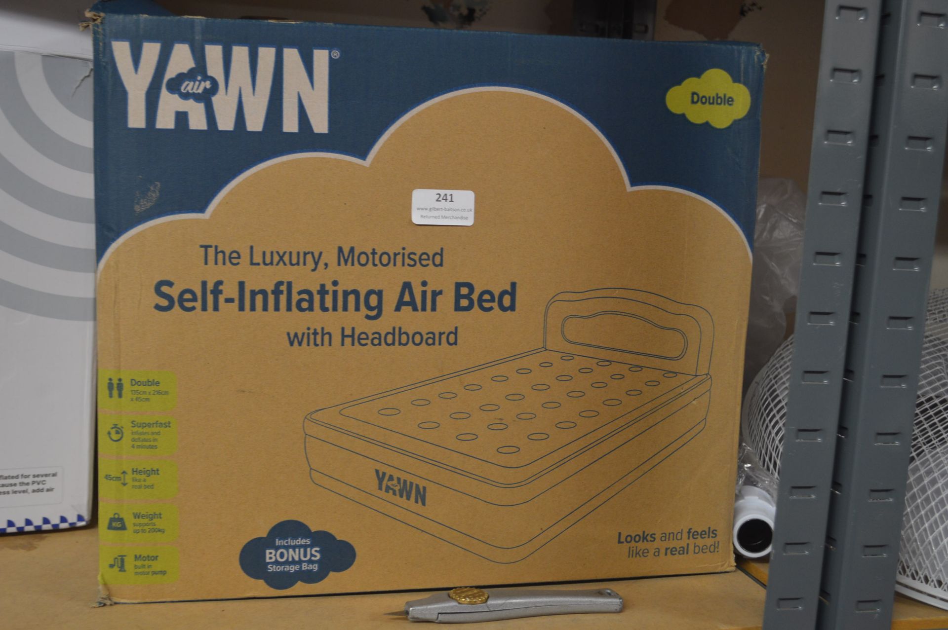 *Yawn Self Inflating Air Bed with Headboard
