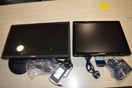 17" Neon LCD Monitor and a 23" LED Monitor
