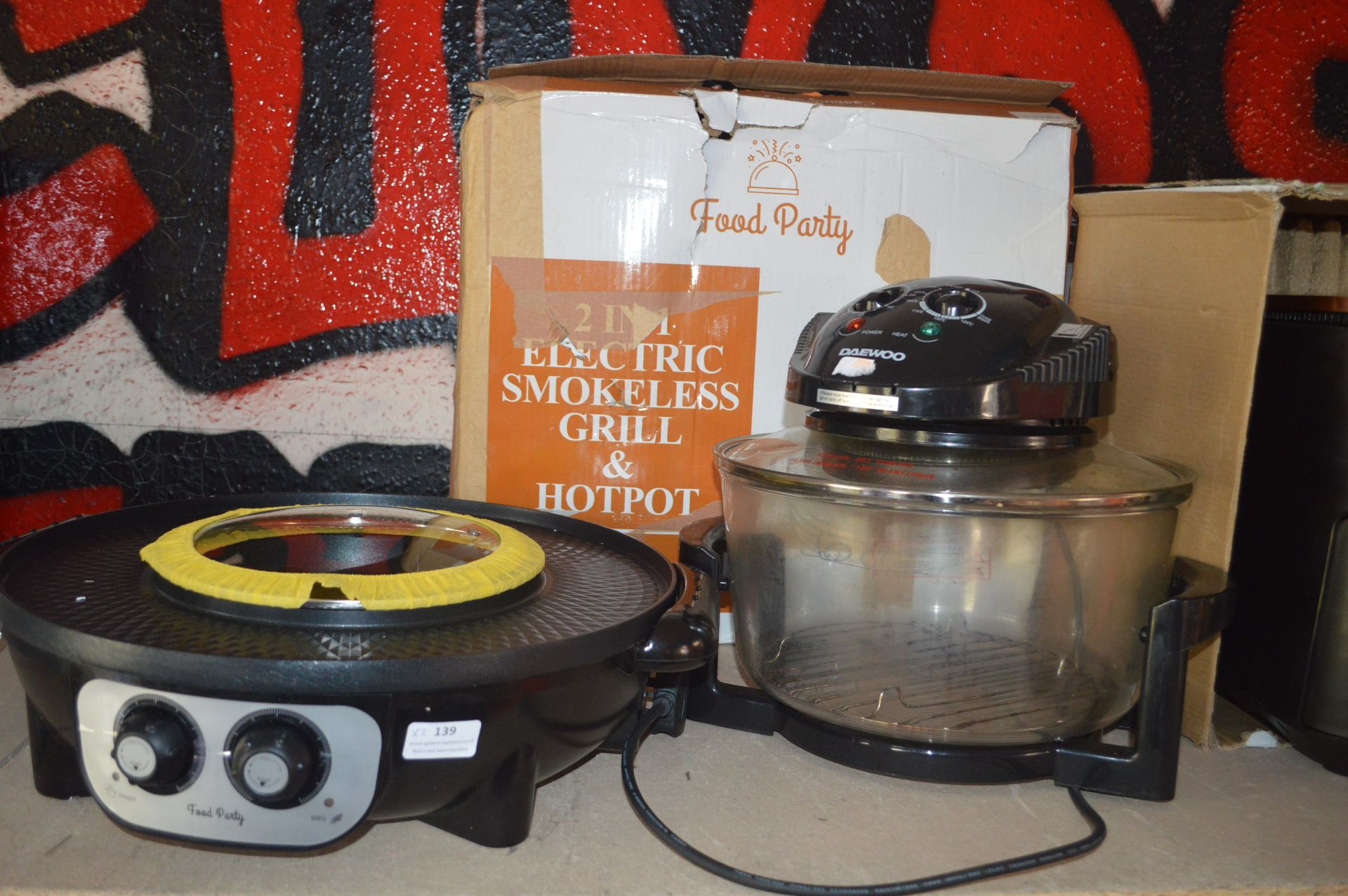 *Food Party Electric Smoke Grill, and an Air Fryer