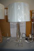 *Dar Macy Crystal Table Lamp with White Shade