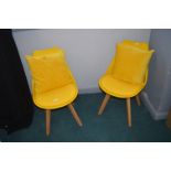 Pair of Yellow Chairs by Charles Jacobs