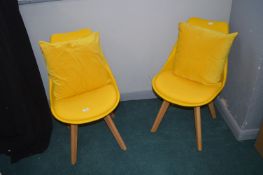 Pair of Yellow Chairs by Charles Jacobs