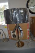 *Elstead Ribbon Polished Nickel Table Lamp with Bl