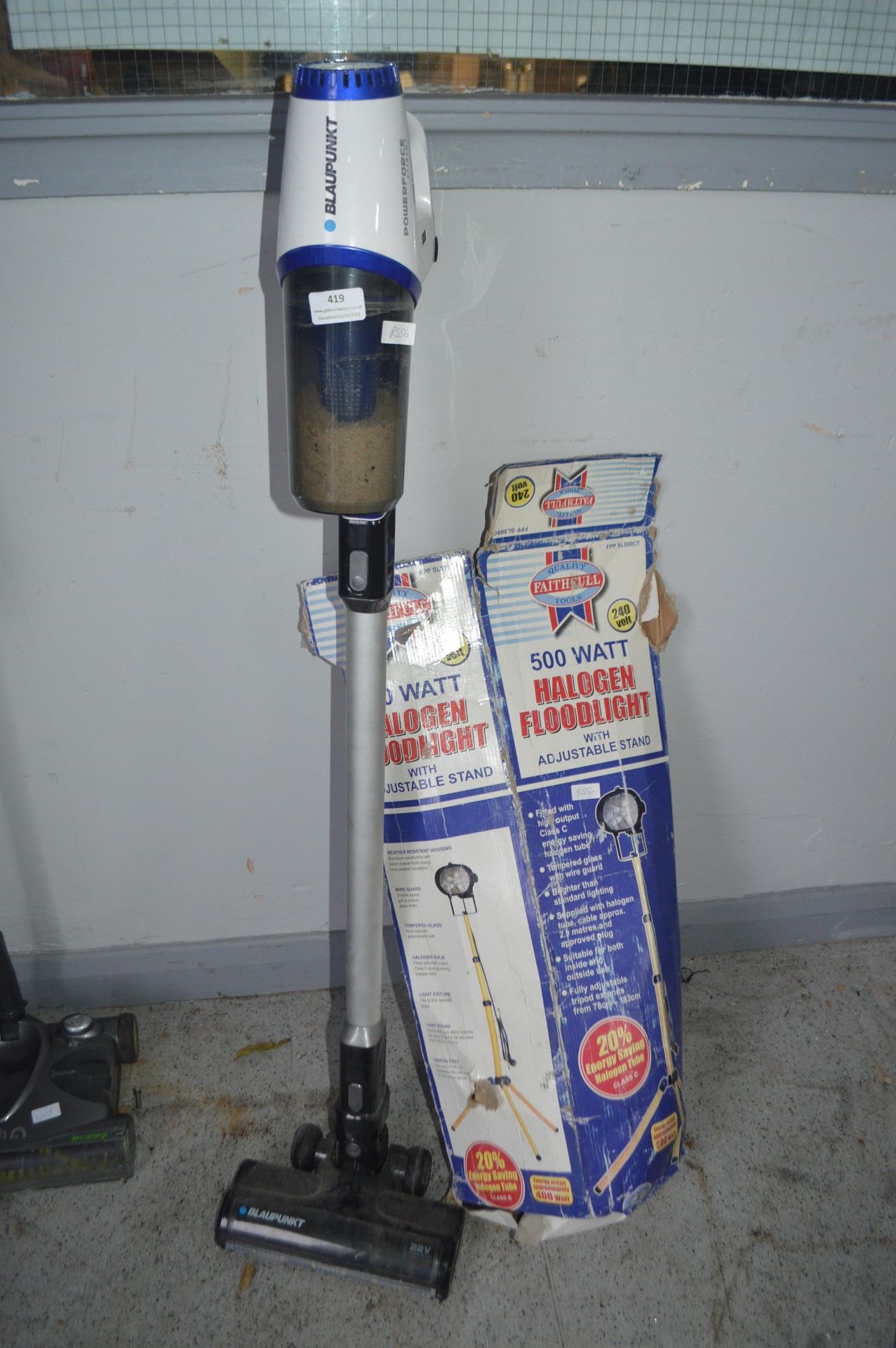 Blaupunkt Stick Vacuum Cleaner, and a Halogen Floo