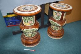 Pair of Pottery Plant Stands