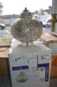 *Moroccan Table Lamp with Nickle Finish