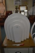 Large White Art Deco Style Table Lamp Base