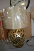 *Dar Balthazar Table Lamp with Pale Gold Shade