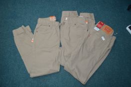 Three Pairs of Levi's Boy's Trousers Size: 12 year