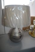 *Dar Gustav Table lamp with Silver Finish and Shad