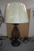 *Elstead Artisan Black Table Lamp with Cream Shade