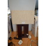 *Table Lamp with Hessian Style Shade