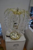 *Polished Brass Table Lamp with Acrylic Drops