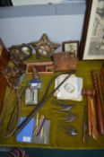 Vintage Collectibles Including Truncheons, Gavel,