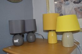 Yellow and Grey Table Lights