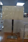 *Frank Lite Chrome Table Lamp with Cream Shade